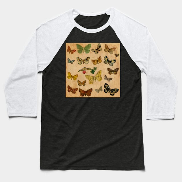 Butterflies Gold Baseball T-Shirt by My Artsam